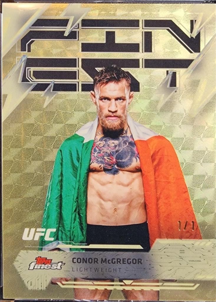 Conor McGregor 2025 Topps Finest UFC Base Rare #242 Superfractor