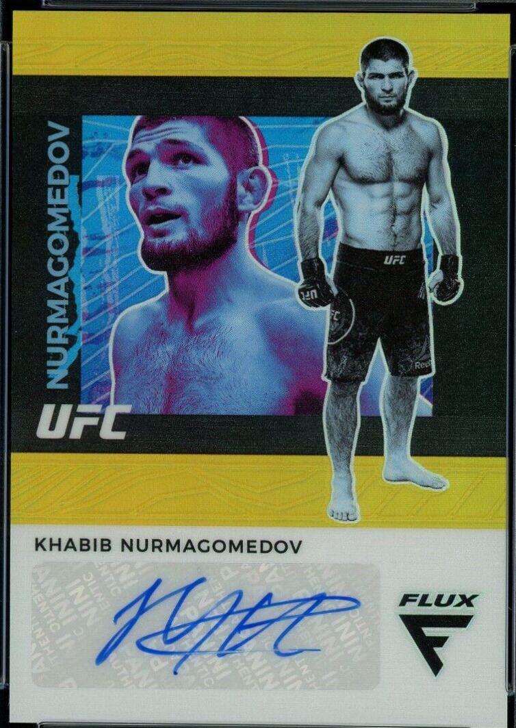 Khabib Nurmagomedov 2022 Panini Chronicles UFC Flux Auto #29 Gold
