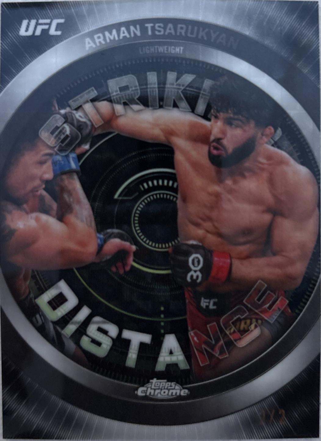 Arman Tsarukyan 2026 Topps Chrome UFC Striking Distance #SD-14 Black Geometric Refractor