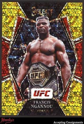 Francis Ngannou 2022 Panini Select UFC Premier Level #131 Gold Disco