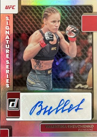 Valentina Shevchenko 2023 Panini Donruss UFC Signature Series #50 Purple Laser