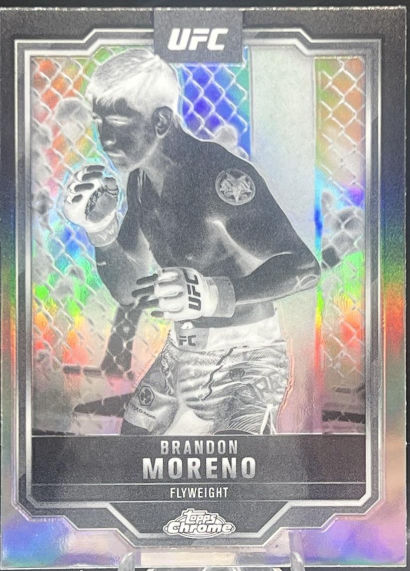 Brandon Moreno 2025 Topps Chrome UFC Base #46 Negative Refractor