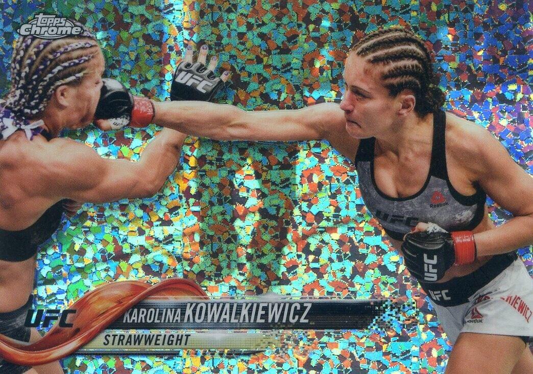 Karolina Kowalkiewicz 2018 Topps Chrome UFC Base #39 Diamond Hot Box