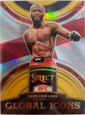 Leon Edwards 2023 Panini Select UFC Global Icons #14 Gold