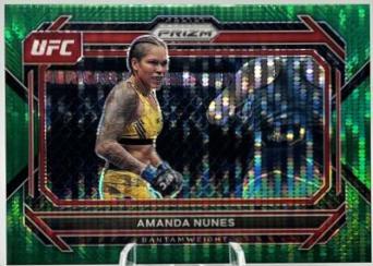Amanda Nunes 2023 Panini Prizm UFC Base #66 Green Pulsar