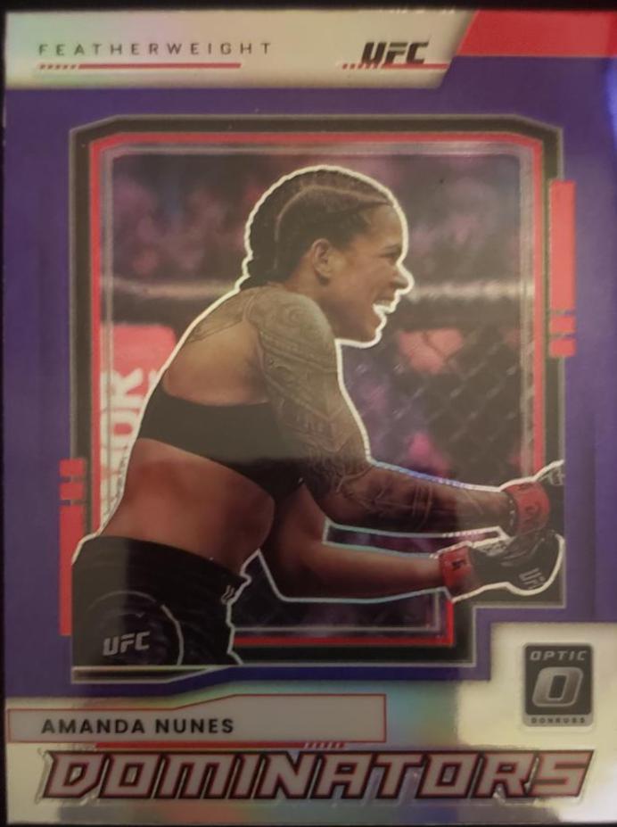 Amanda Nunes 2022 Panini Donruss Optic UFC Dominators #12 Purple