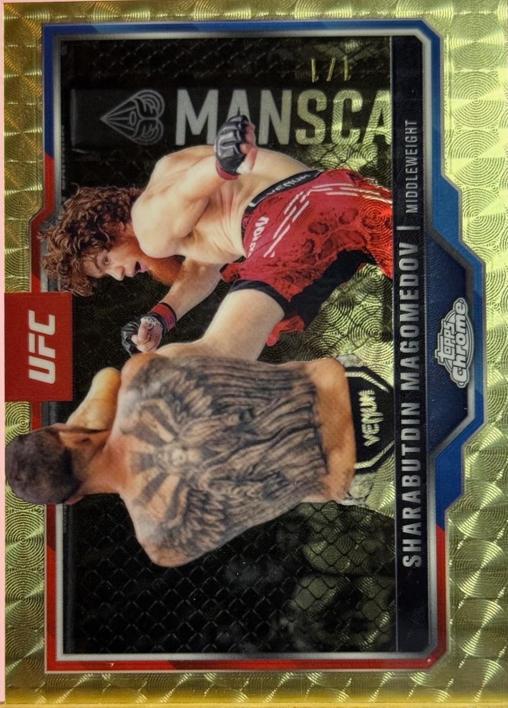 Shara Magomedov 2025 Topps Chrome UFC Base #12 Superfractor