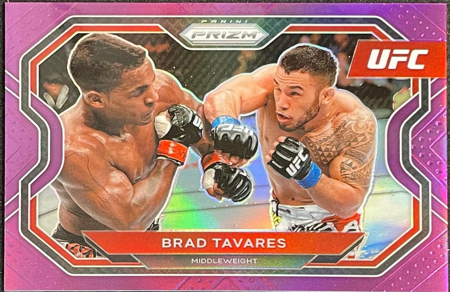 Brad Tavares 2021 Panini Prizm UFC Base #124 Purple