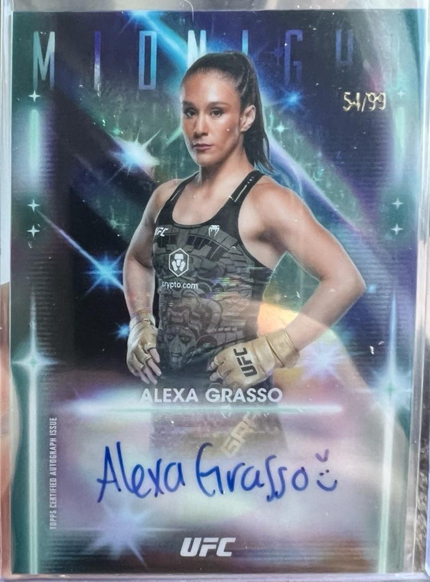 Alexa Grasso 2025 Topps Midnight UFC Glimmer Graphs #GRG-AG Twilight