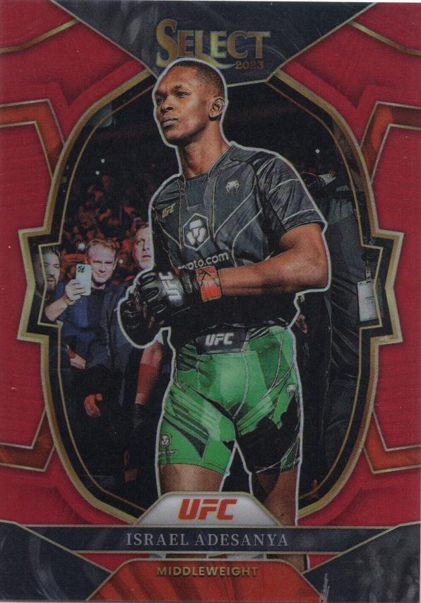 Israel Adesanya 2023 Panini Select UFC Concourse #6 Red