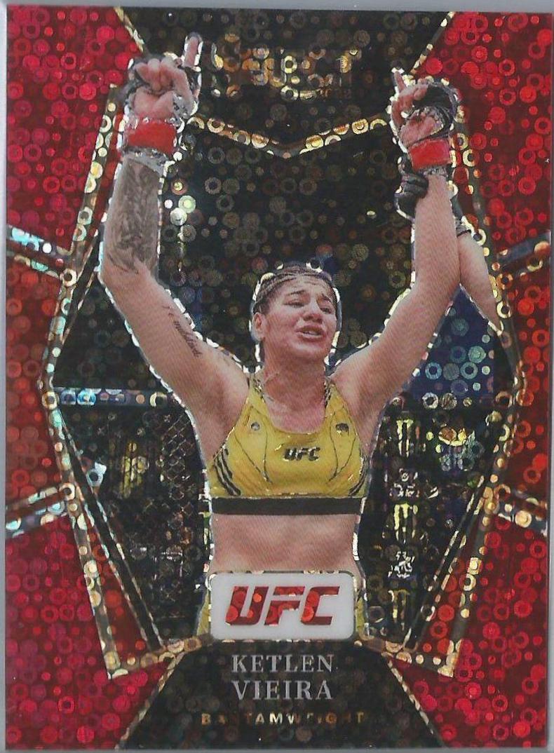 Ketlen Vieira 2022 Panini Select UFC Premier Level #176 Red Disco