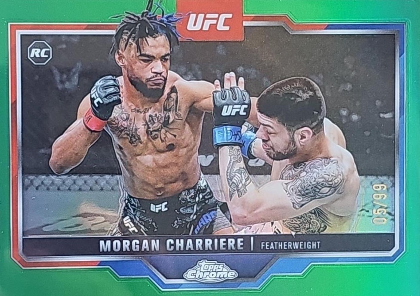 Morgan Charriere 2025 Topps Chrome UFC Base #37 Green Refractor