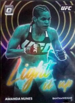 Amanda Nunes 2023 Panini Donruss Optic UFC Light It Up #11 Gold