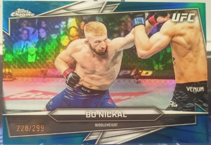 Bo Nickal 2026 Topps Chrome UFC Base #46 Teal Refractor