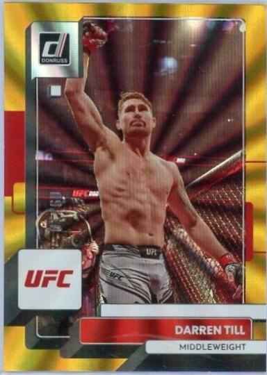 Darren Till 2023 Panini Donruss UFC Base #100 Gold Laser