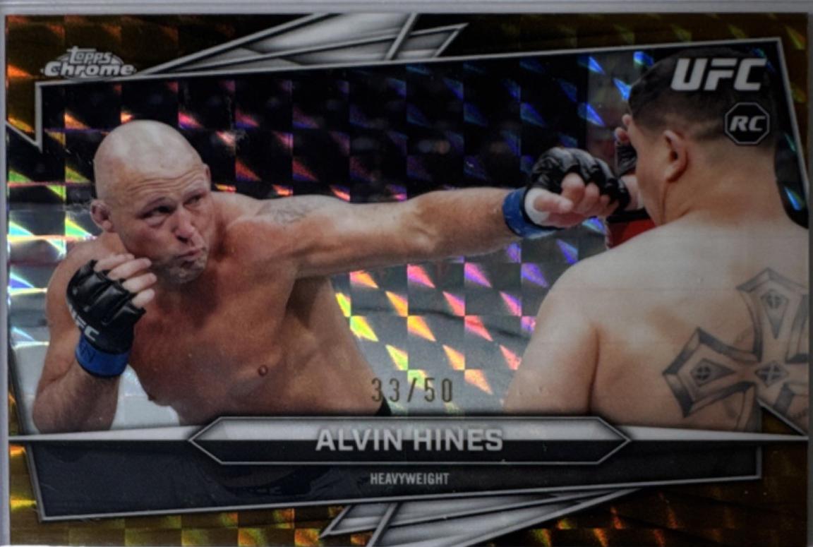 Alvin Hines 2026 Topps Chrome UFC Base #16 UFC Glove Refractor