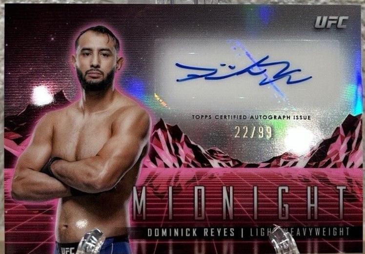 Dominick Reyes 2024 Topps Midnight UFC Horizon Signatures #HS-DRS Midnight