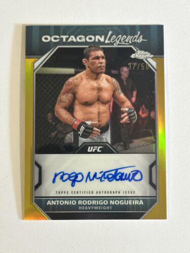 Antonio Rodrigo Nogueira 2024 Topps Chrome UFC Octagon Legends Autographs #OLA-ARN Gold Refractor