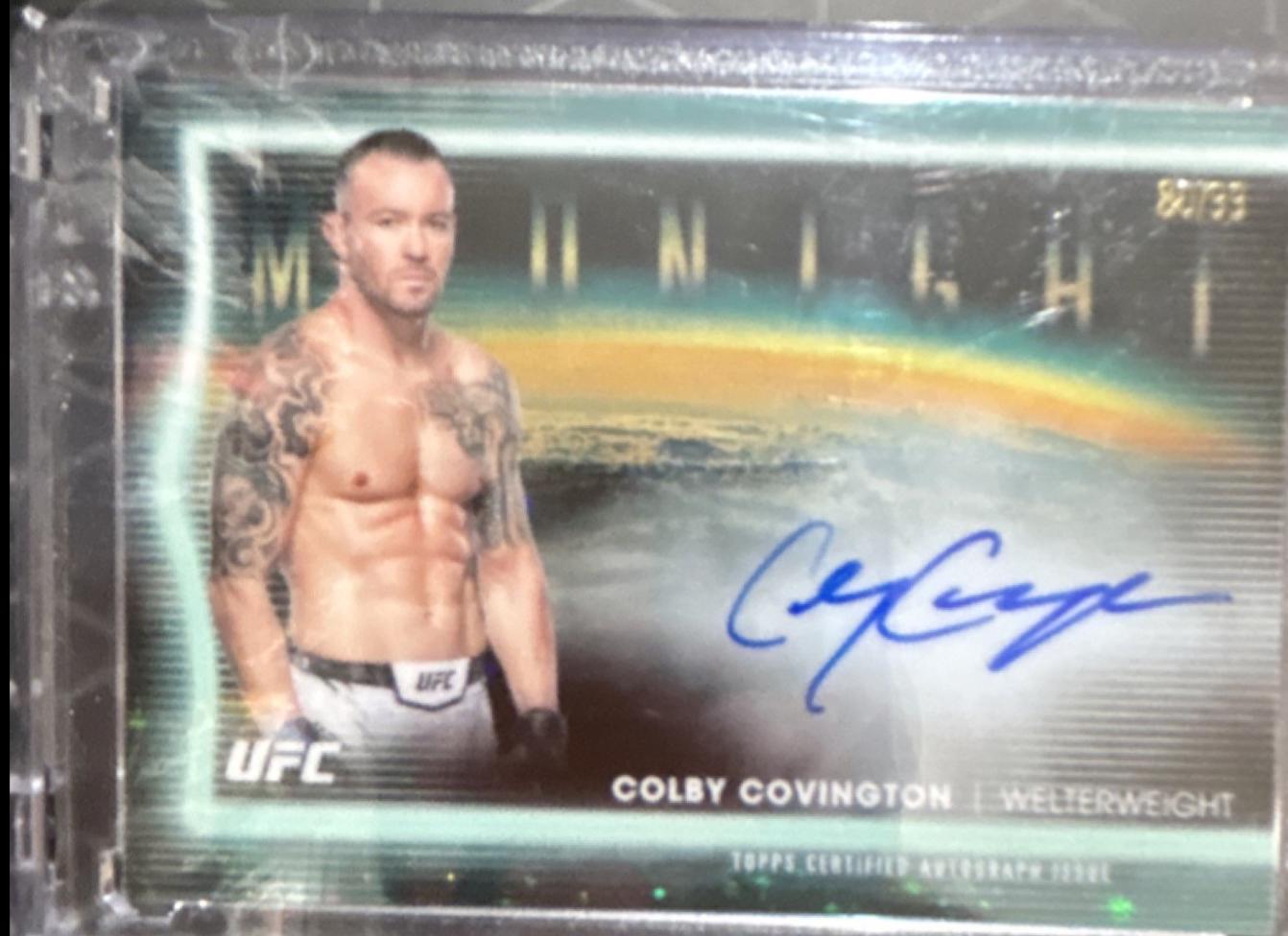 Colby Covington 2025 Topps Midnight UFC Horizon Signatures #HNS-CC Twilight