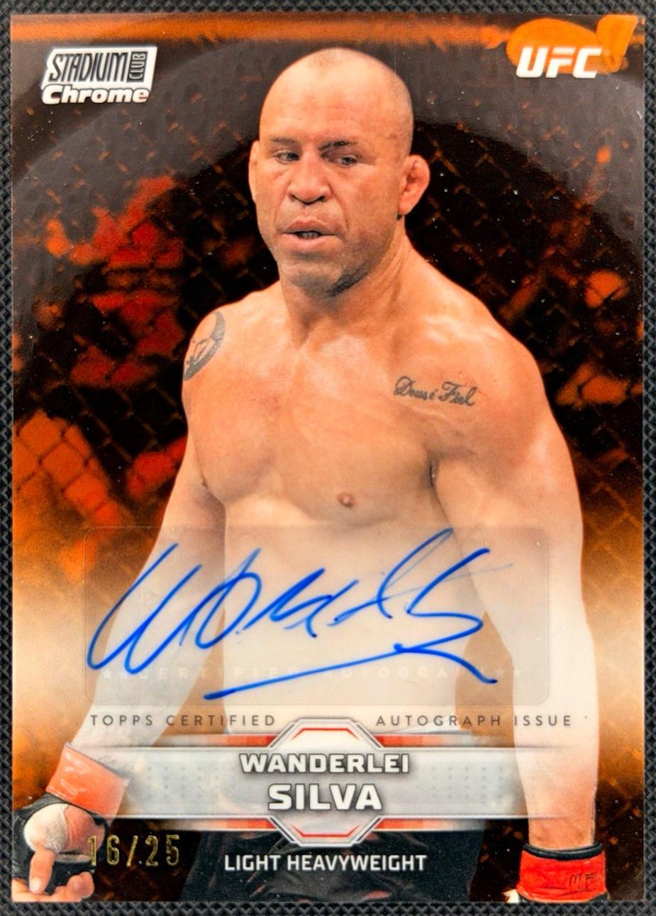 Wanderlei Silva 2026 Topps Stadium Club UFC Chrome Autographs #CAV-WSA Red Refractor