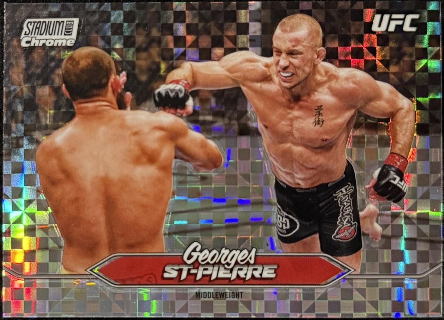 Georges St-Pierre 2025 Topps Stadium Club UFC Base Chrome #C-32 X-Fractor