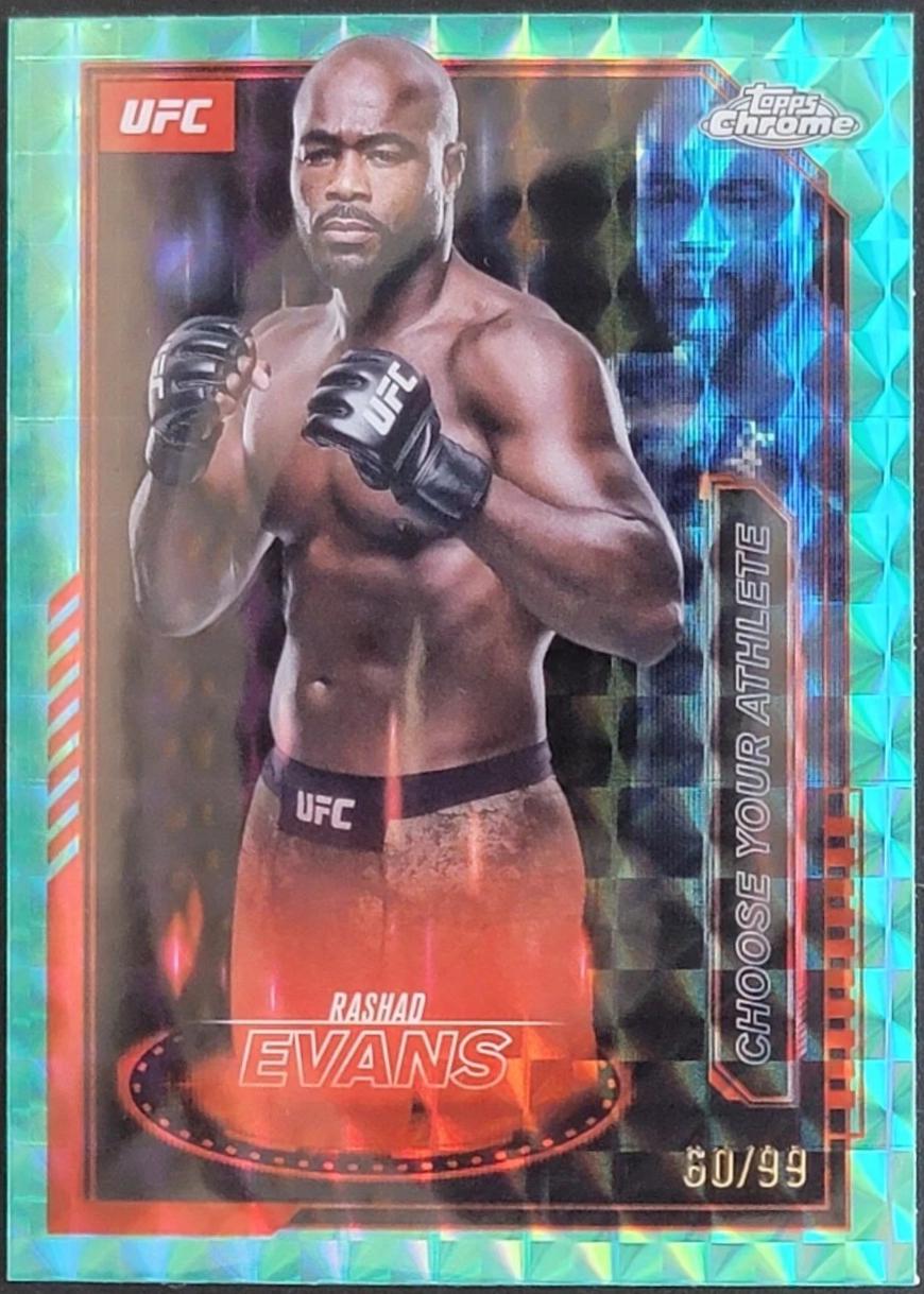 Rashad Evans 2025 Topps Chrome UFC Mission Control #MCL-2 Green Refractor