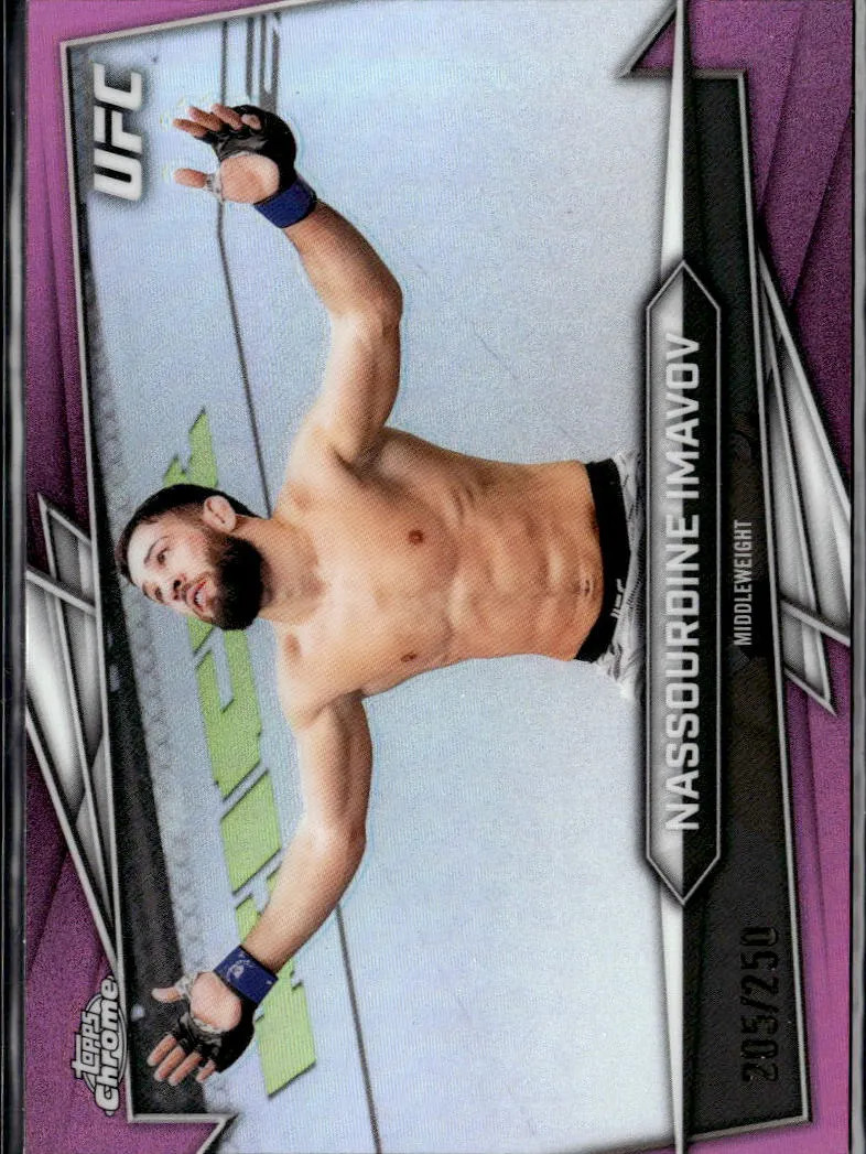 Nassourdine Imavov 2026 Topps Chrome UFC Base #131 Pink Refractor