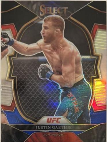 Justin Gaethje 2023 Panini Select UFC Concourse #47 Black Blue