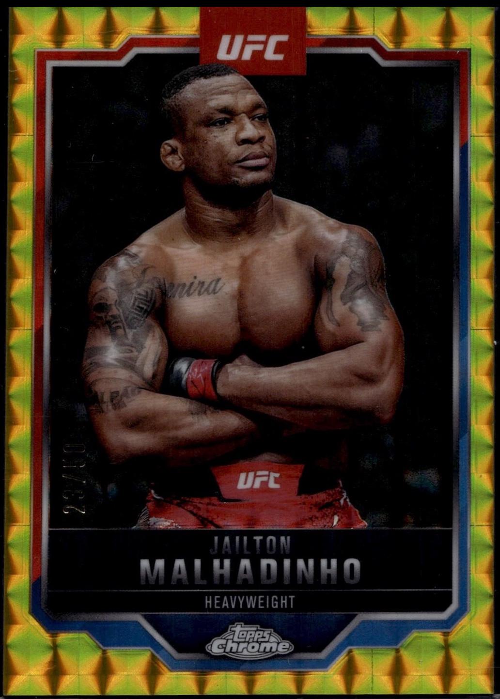 Jailton Almeida 2025 Topps Chrome UFC Base #112 Gold Geometric Refractor