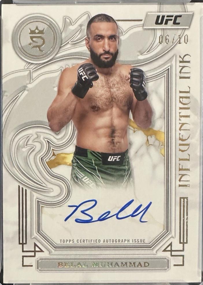 Belal Muhammad 2024 Topps Royalty UFC Influential Ink #IIA-BMD Gold