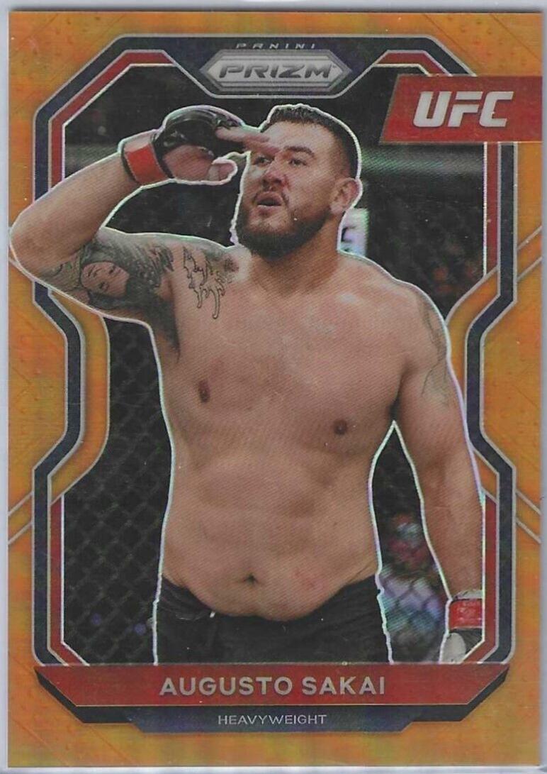 Augusto Sakai 2021 Panini Prizm UFC Base #18 Orange