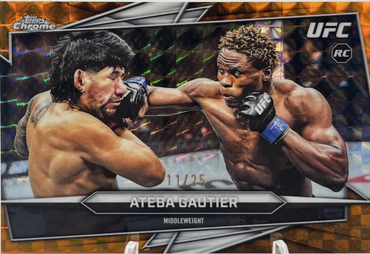Ateba Gautier 2026 Topps Chrome UFC Base #7 Orange Geometric Refractor