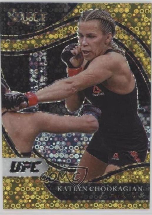 Katlyn Cerminara 2021 Panini Select UFC Octagonside #248 Gold Disco