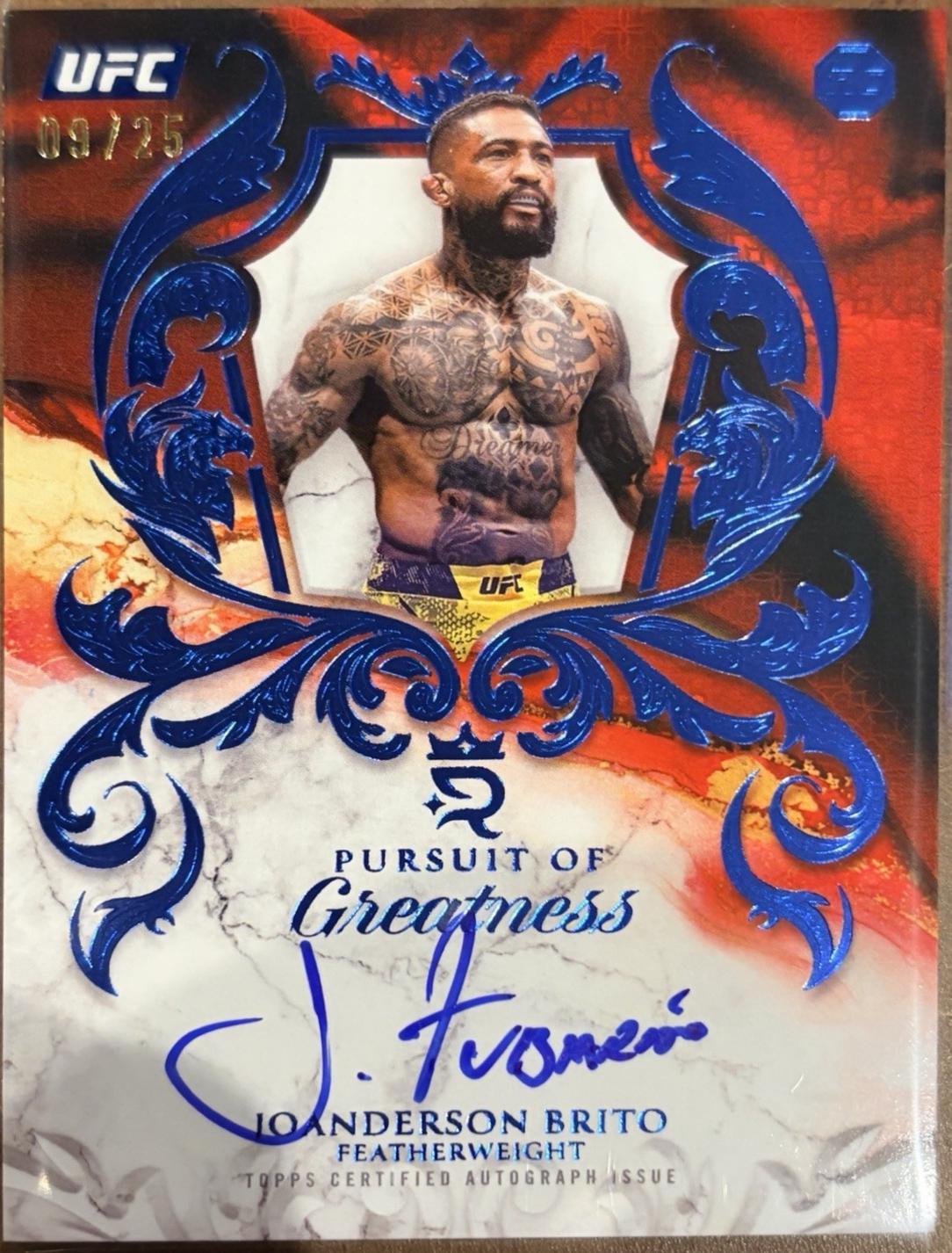 Joanderson Brito 2025 Topps Royalty UFC Pursuit of Greatness Signatures #POG-JO Blue