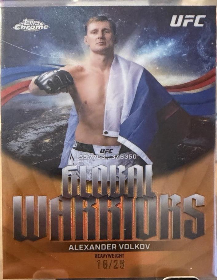 Alexander Volkov 2026 Topps Chrome UFC Global Warriors #GW-7 Orange Refractor