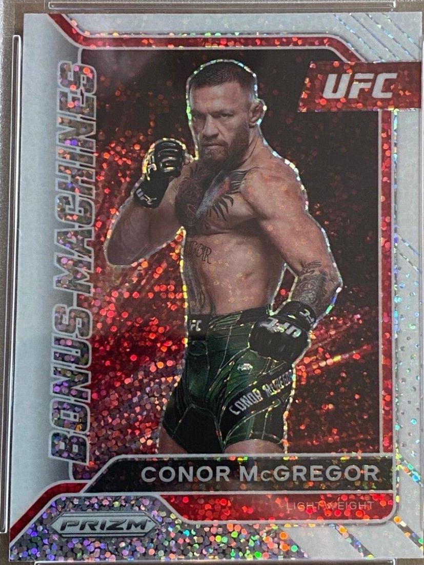 Conor McGregor 2022 Panini Prizm UFC Bonus Machines #19 White Sparkle