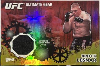 Brock Lesnar 2010 Topps UFC Ultimate Gear Relics #UG-BL Gold