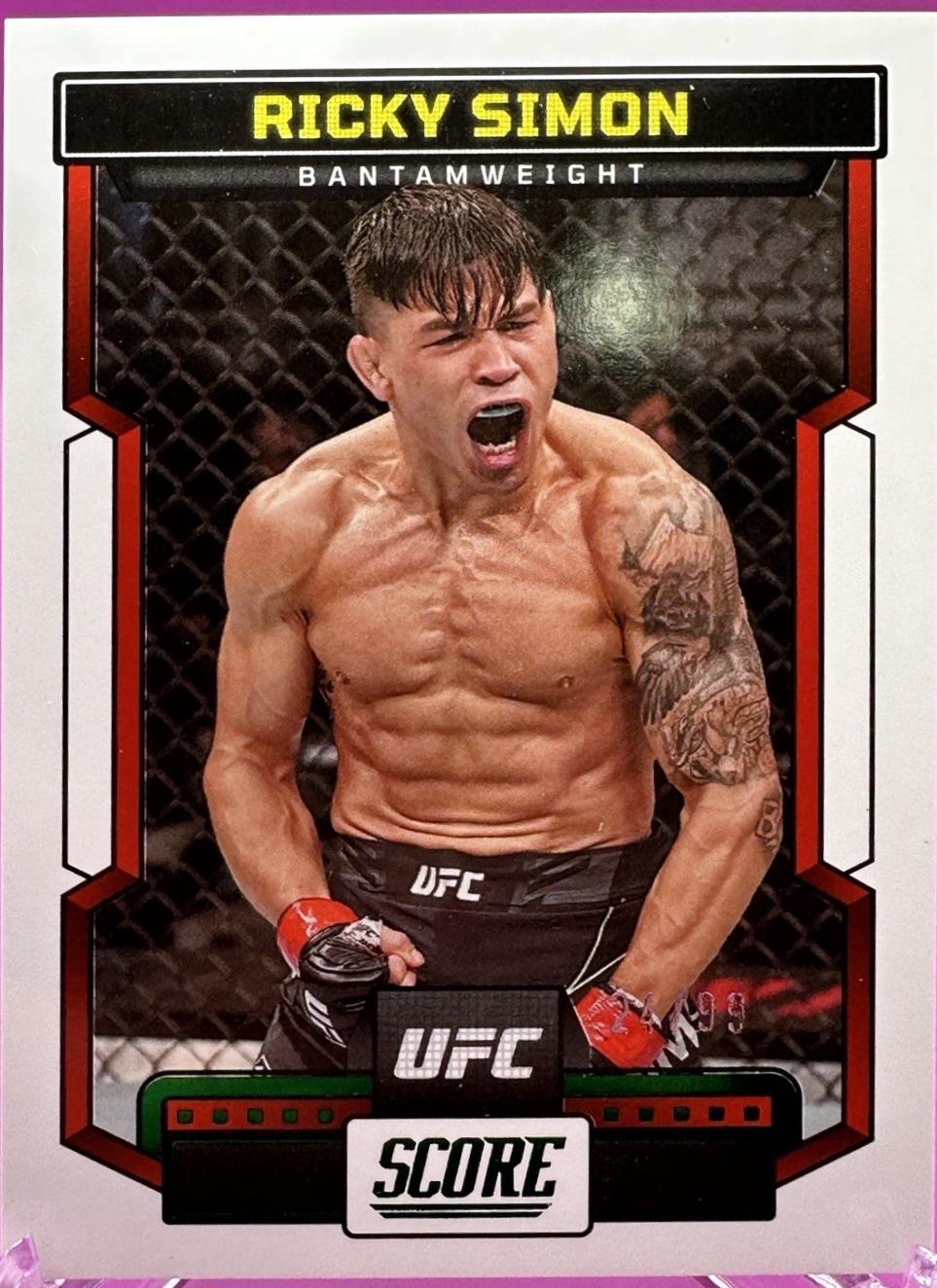 Ricky Simon 2023 Panini Chronicles UFC Base Score #191 Green