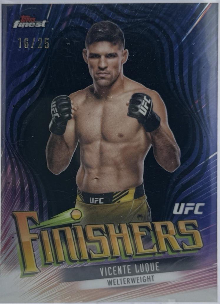 Vicente Luque 2024 Topps Finest UFC Finishers #FIN-10 Black Refractor
