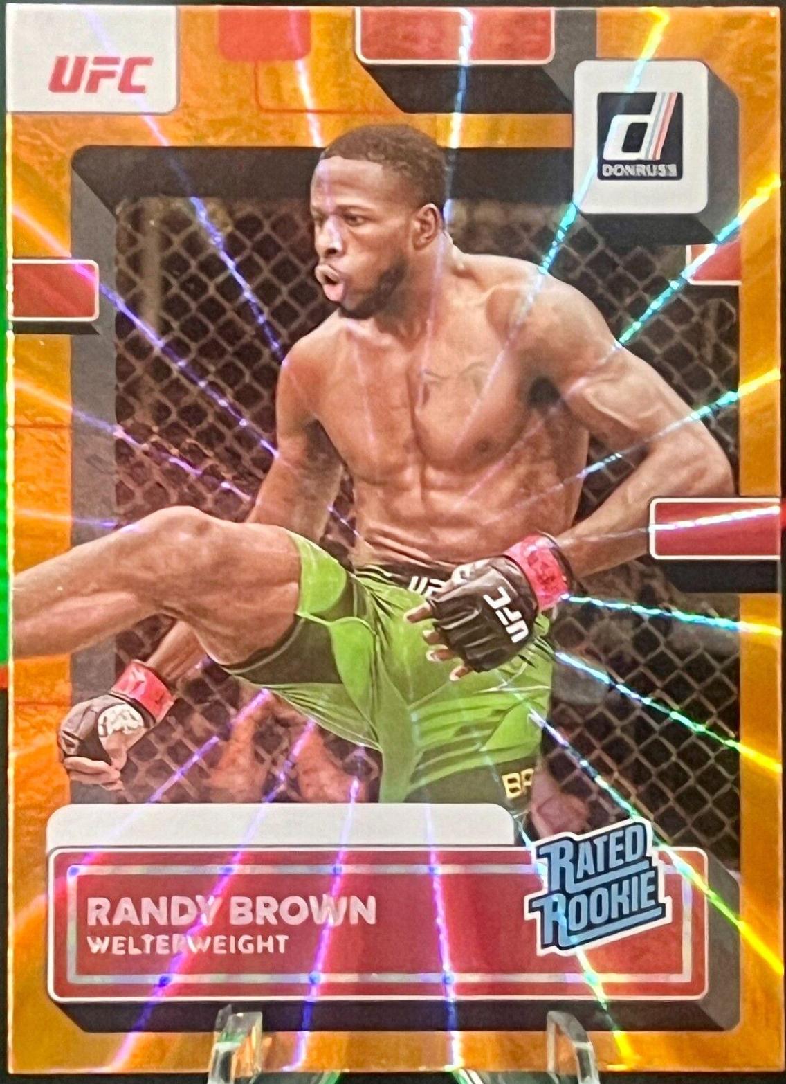 Randy Brown 2023 Panini Donruss UFC Base #214 Orange Laser