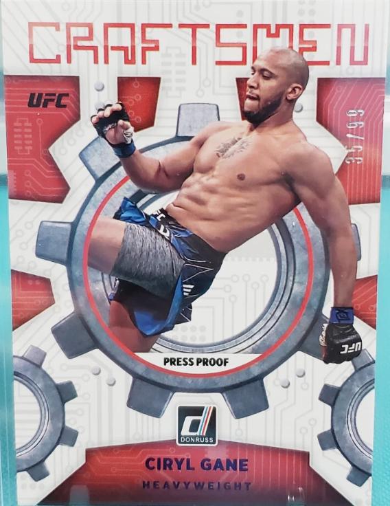 Ciryl Gane 2022 Panini Donruss UFC Craftsmen #20 Press Proof