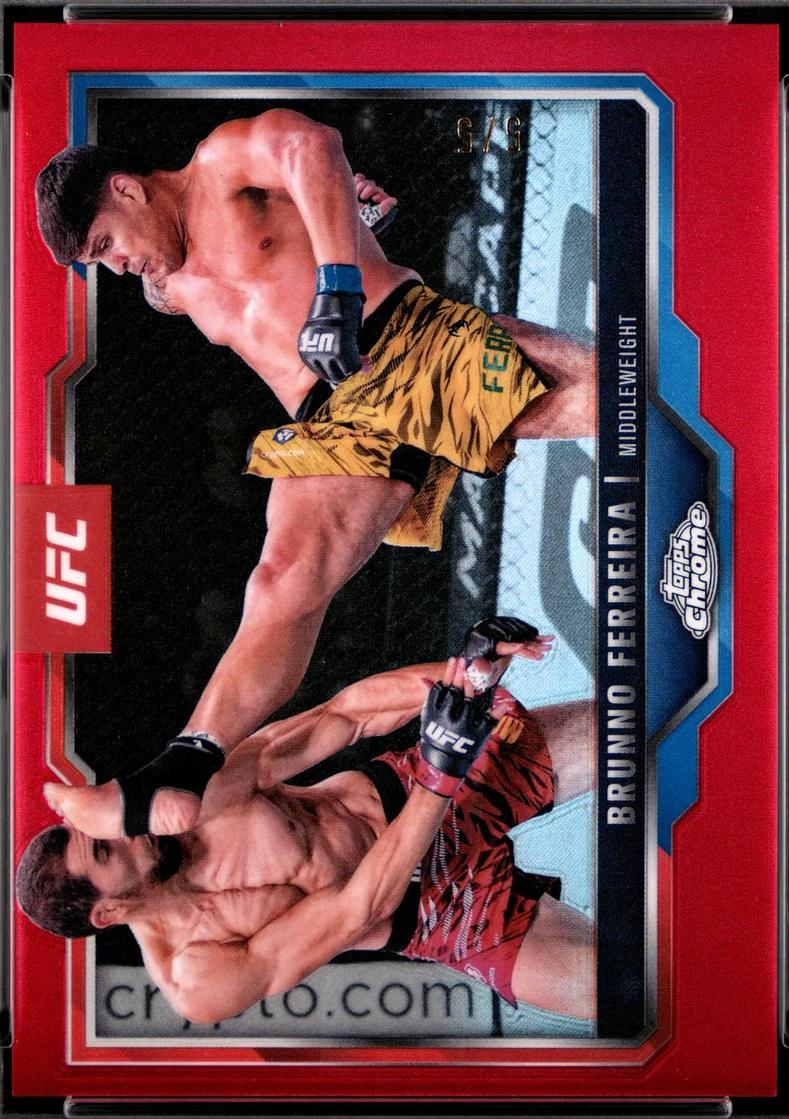 Brunno Ferreira 2025 Topps Chrome UFC Base #192 Red Refractor