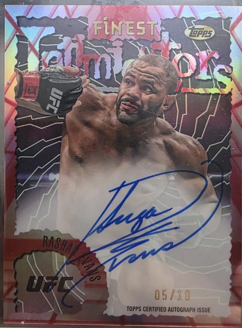 Rashad Evans 2024 Topps Finest UFC Intimidators Autographs #IA-RES Red Black Vapor Refractor