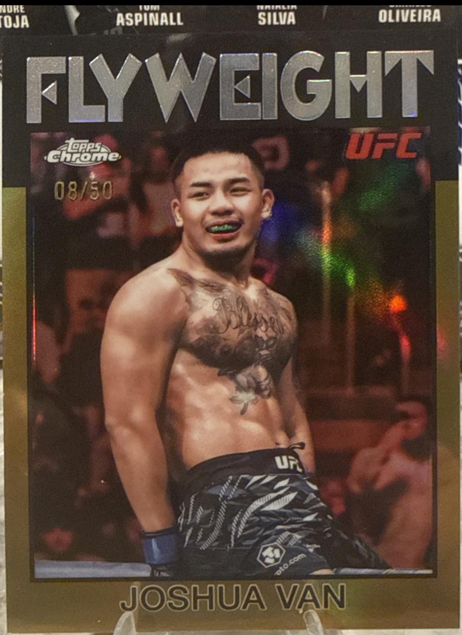 Joshua Van 2026 Topps Chrome UFC 1986 Topps #86-4 Gold Refractor