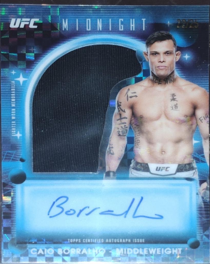 Caio Borralho 2025 Topps Midnight UFC Relic Autographs #VRA-CB Daybreak