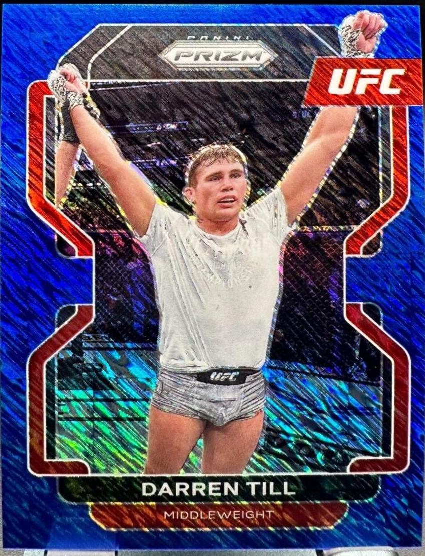 Darren Till 2022 Panini Prizm UFC Base #181 Blue Shimmer