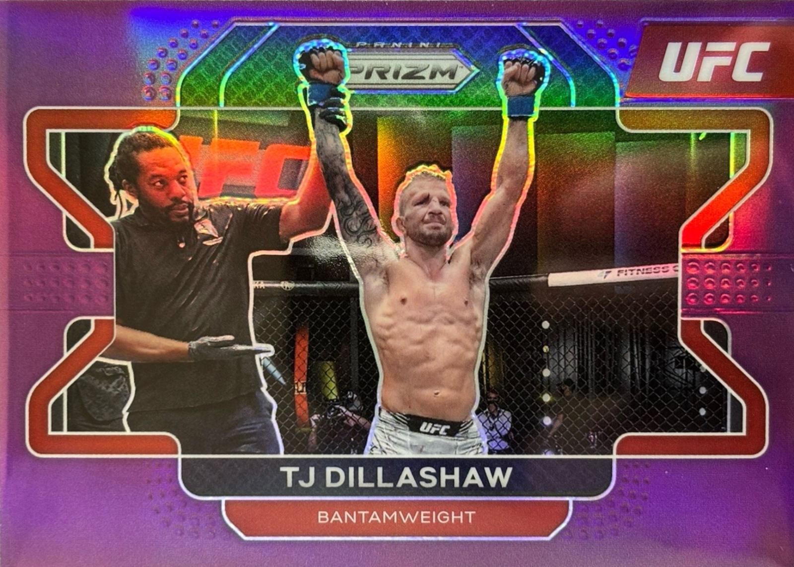 TJ Dillashaw 2022 Panini Prizm UFC Base #12 Purple