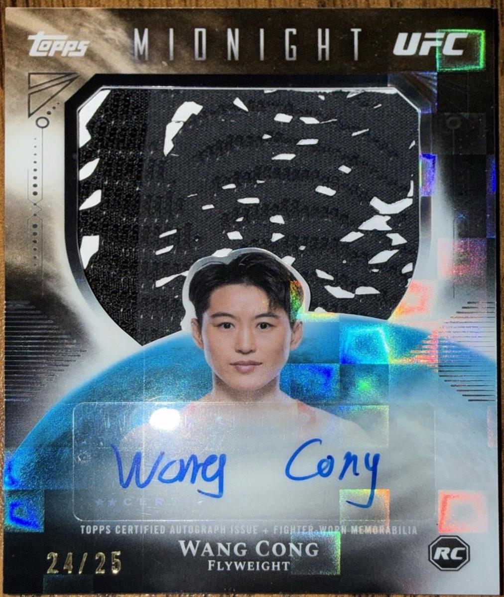 Wang Cong 2026 Topps Midnight UFC Rookie Relic Autographs #RRA-WC Midnight