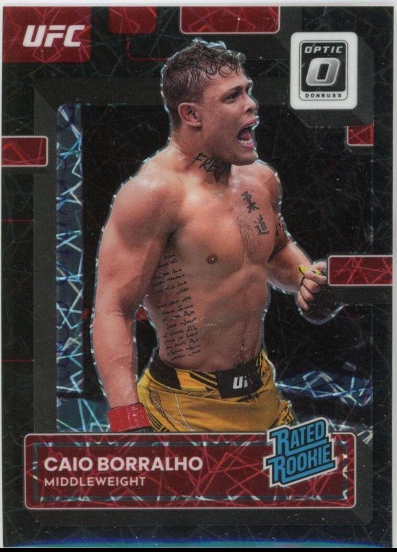 Caio Borralho 2023 Panini Donruss Optic UFC Base #130 Black Velocity
