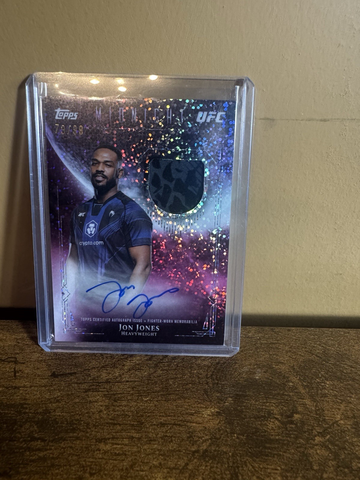 Jon Jones 2026 Topps Midnight UFC Relic Autographs #VRA-JJ Twilight